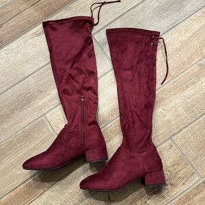 Oxblood is the color of the season! These ultra suede boots are gorgeous!